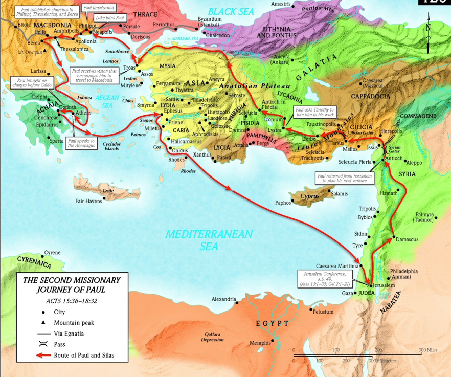 Apostle-Paul-Second-Missionary-Journey-Map
